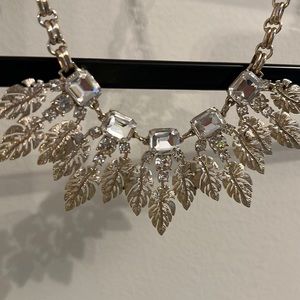 Leaf Gold Rhinestone Necklace